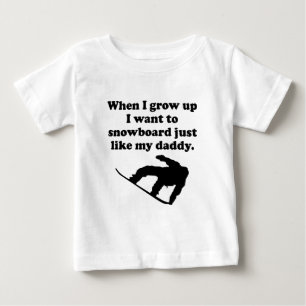 T-shirt Pour Bébé Le surf des neiges aiment mon papa