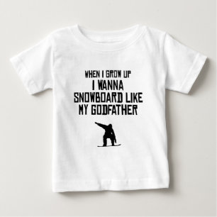 T-shirt Pour Bébé Le surf des neiges aiment mon parrain