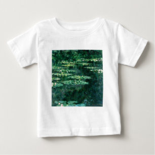 T-shirt Pour Bébé L'EAU MENSONNE EN ÉTANG VERT par Claude Monet