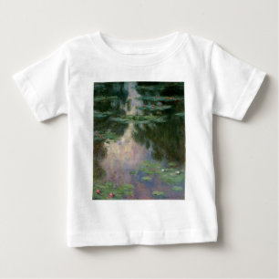 T-shirt Pour Bébé L'EAU MENSONNE EN ÉTANG VERT ROSE par Claude Monet