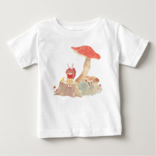 T-shirt Pour Bébé Lecture de Conte de Fées : Fille Lapin sous Champi