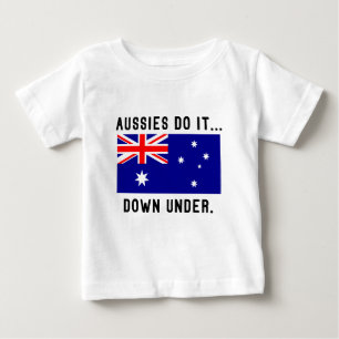 T-shirt Pour Bébé Les Aussies le font... là-bas.