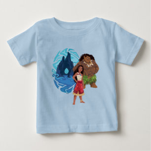 T-shirt Pour Bébé Les Aventures de Moana et Maui en Océanie