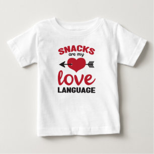T-shirt Pour Bébé Les collations sont mon langage de l'amour, Amoure