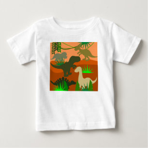 T-shirt Pour Bébé Les dinosaures dans la nature