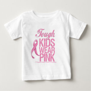 T-shirt Pour Bébé Les enfants durs portent le cancer du sein frais