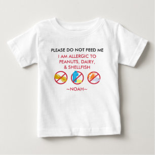 T-shirt Pour Bébé Les enfants ont personnalisé l'allergie