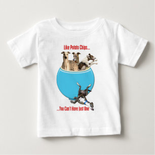 T-shirt Pour Bébé Les lévriers aiment des pommes chips