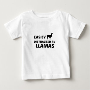 T-SHIRT POUR BÉBÉ LES LLAMAS FACILEMENT DISTRAITS