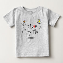 Les mignons garçons J'aime Mon Tio Baby Tee