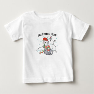 T-shirt Pour Bébé Les pattes de Père Noël ont des vacances de
