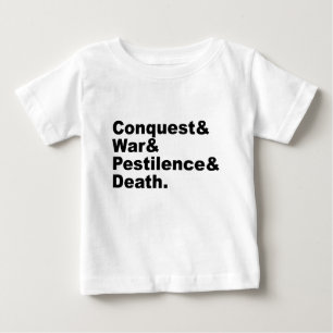 T-shirt Pour Bébé Les Quatre Cavaliers - Conquête Guerre Peste Mort