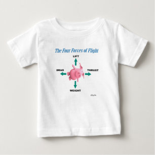 T-shirt Pour Bébé LES QUATRE FORCES DE VOL par Sandra Boynton