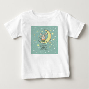 T-shirt Pour Bébé Les rêves deviennent réalité   Lapin sur la Lune