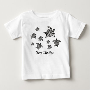 T-shirt Pour Bébé Les tortues de la mer Noire