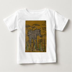 T-shirt Pour Bébé L'Esprit du Serengeti : Le Grazing du Zèbre dans l