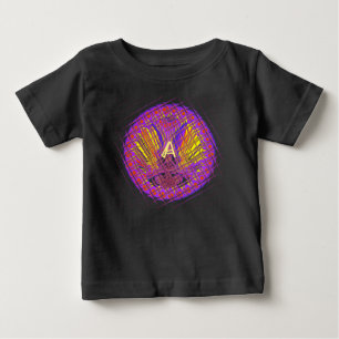 T-shirt Pour Bébé Lettre A, logo coloré design du texte