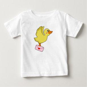 T-SHIRT POUR BÉBÉ LETTRE PORTEFEUILLE DE CANARD
