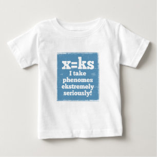 T-shirt Pour Bébé lettre x phenome k phonie sonore