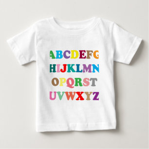 T-shirt Pour Bébé Lettres colorées d'ABC