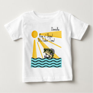 T-shirt Pour Bébé "Levez-vous et brillez ! C'est l'heure de la pêche