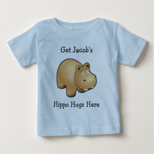 T-shirt Pour Bébé L'hippopotame personnel étreint la pièce en t de