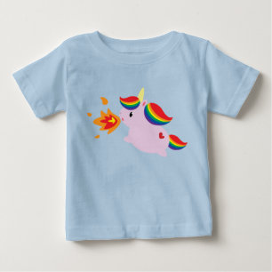 T-shirt Pour Bébé Licorne de Feu-Respiration