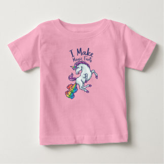 T-shirt Pour Bébé Licorne Pixel Rétro Drôle Je Fais des Pets Magique