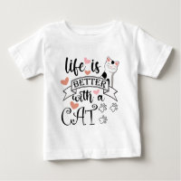 Life is Better With a Cat quote slogan