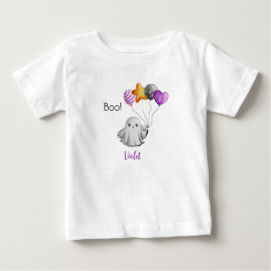 T-shirt Pour Bébé Lil' Boo - Joli Petit Fantôme tenant Des Ballons