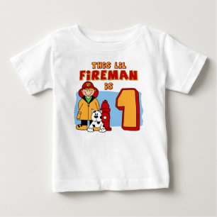 T-shirt Pour Bébé Lil Fireman 1er anniversaire