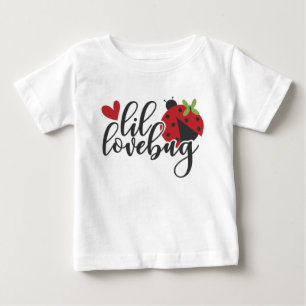 T-SHIRT POUR BÉBÉ LIL LOVEBUG AVEC LADYBUG NOIR ET ROUGE