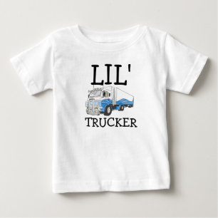 T-shirt Pour Bébé "Lil' Trucker" jeu de mots mignon gros camion