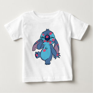 T-shirt Pour Bébé Lilo & Stitch Stitch Couvert dans les baisers