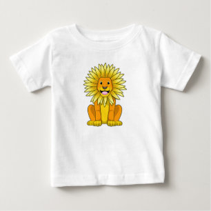 T-shirt Pour Bébé Lion avec Fleur de tournesol