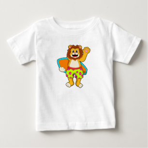 T-shirt Pour Bébé Lion comme surfer avec Surfer