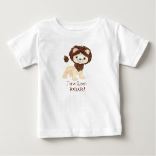 T-shirt Pour Bébé Lion d'aquarelle lunaire