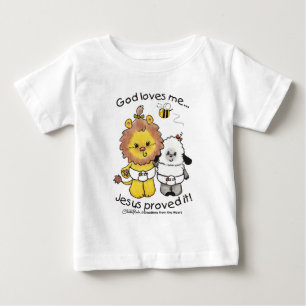 T-shirt Pour Bébé Lion et agneau