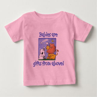 T-shirt Pour Bébé Lion et agneau attrapent des étoiles tombantes