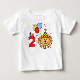 T-shirt Pour Bébé Lion Face 2e anniversaire