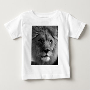 T-shirt Pour Bébé Lion noir et blanc