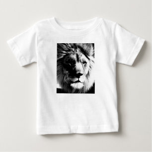 T-shirt Pour Bébé Lion noir et blanc