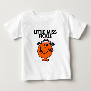 T-shirt Pour Bébé Little Miss Fickle   Lettres noires