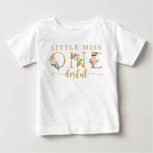 T-shirt Pour Bébé Little Miss Onederful 1er anniversaire Tee Baby