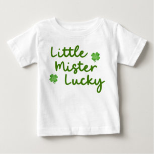 T-shirt Pour Bébé Little Mister Lucky St Patrick's Day Clover vert
