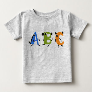 T-shirt Pour Bébé Little Monster Alphabet ABC