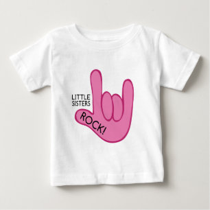 T-shirt Pour Bébé Little Sisters Rock !