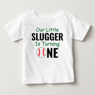 T-shirt Pour Bébé Little Slugger Baseball 1er anniversaire