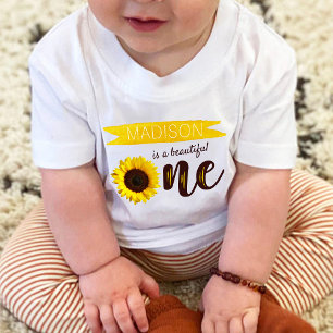T-shirt Pour Bébé Little Sunflower 1er anniversaire