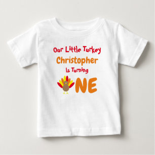 T-shirt Pour Bébé Little Turkey 1er anniversaire